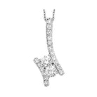 twogether two stone diamond pendant in 14k white gold (1/2 ct. tw.)