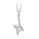 twogether two stone diamond pendant in 14k white gold (3/4 ct. tw.)