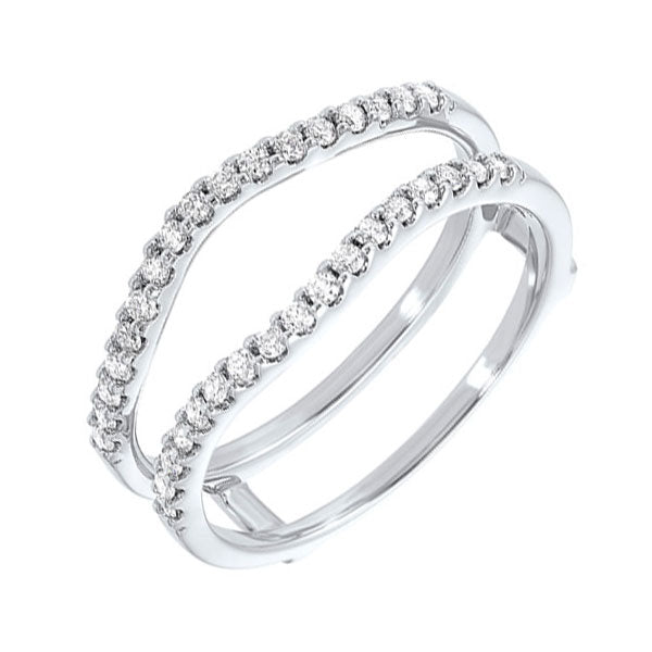 prong set diamond insert ring in 14k white gold (1/3 ct. tw.)