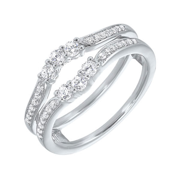 prong set diamond insert ring in 14k white gold (1/3 ct. tw.)