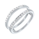 prong set diamond insert ring in 14k white gold (1/3 ct. tw.)