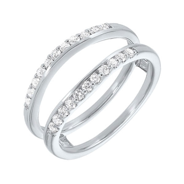 prong set diamond insert ring in 14k white gold (1/3 ct. tw.)