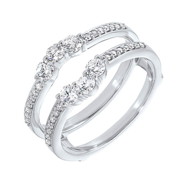 prong set diamond insert ring in 14k white gold (5/8 ct. tw.)