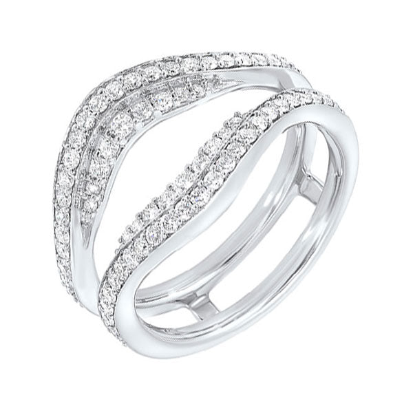 prong set diamond insert ring in 14k white gold (5/8 ct. tw.)