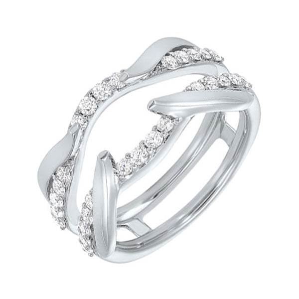 diamond engagement ring insert band in 14k white gold (1/2  ct. tw.)