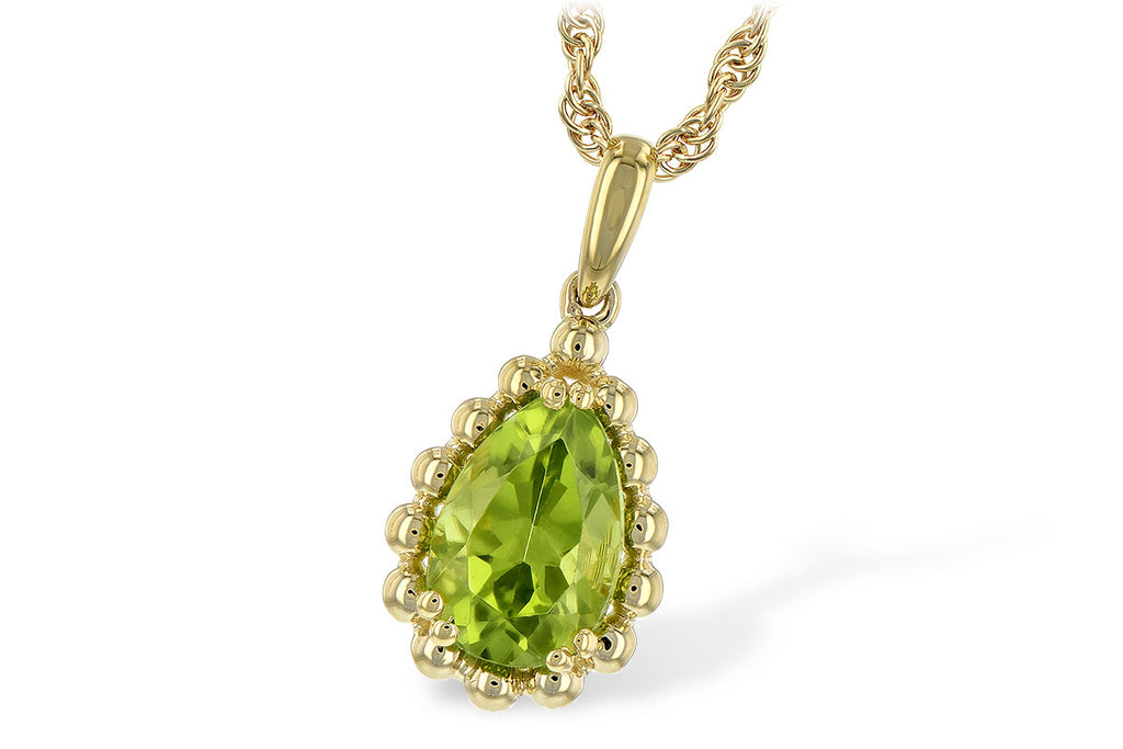 necklace 1.30 ct peridot