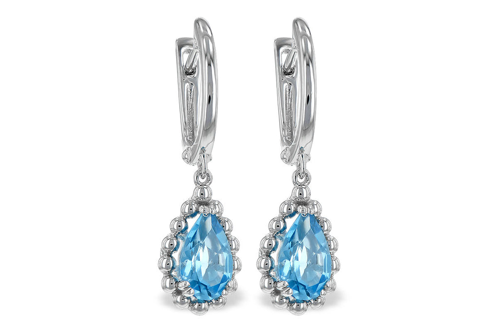 earring blue topaz 1.70 tw